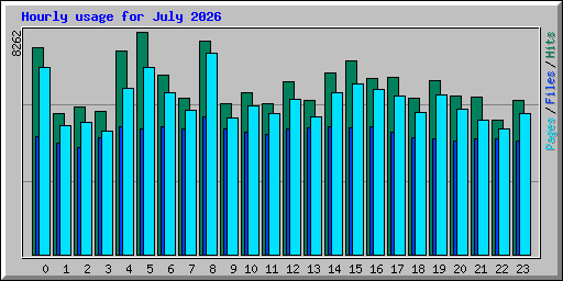 Hourly usage for July 2026