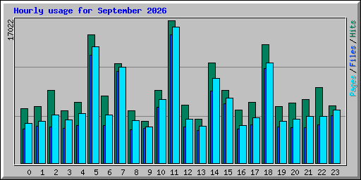 Hourly usage for September 2026